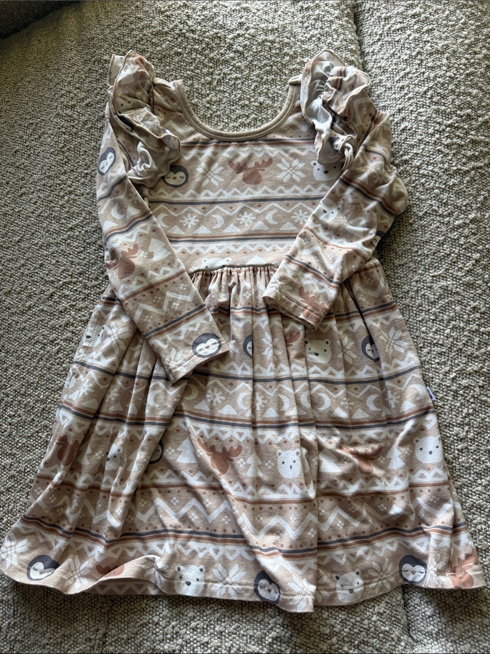 Little Sleepies long Sleeve Twill Dress